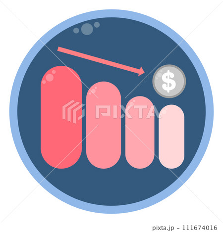 Financial dollar coin business growth investment concept icon vector illustration 111674016
