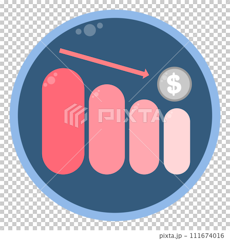 Financial dollar coin business growth investment concept icon vector illustration 111674016