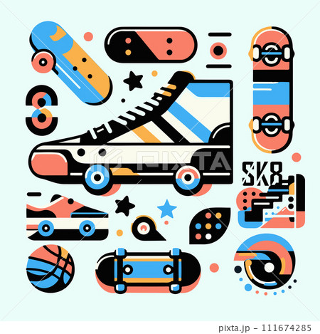 SK8, Skateboard subculture design elements SK8, Skateboard subculture design elements 111674285