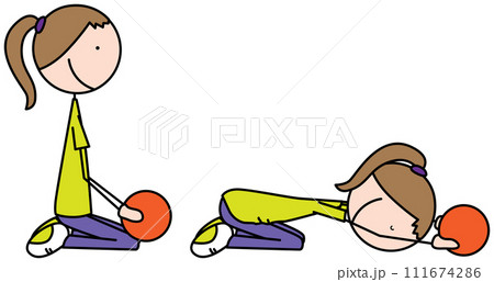 Happy kid exercises Happy kid exercises 111674286