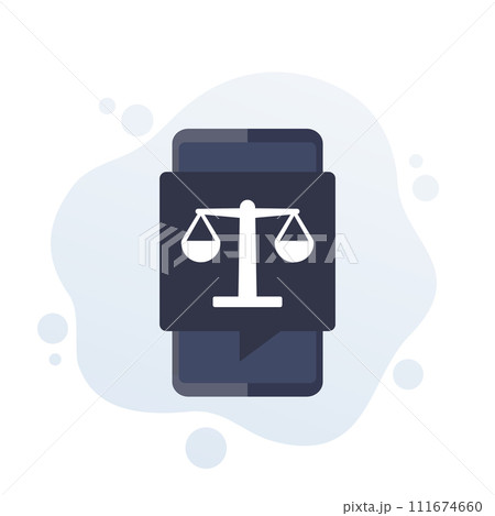 online legal help vector icon with a phone online legal help vector icon with a phone 111674660