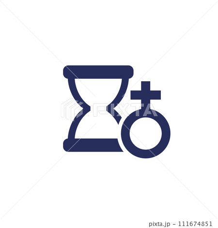 menopause icon with a sandglass 111674851