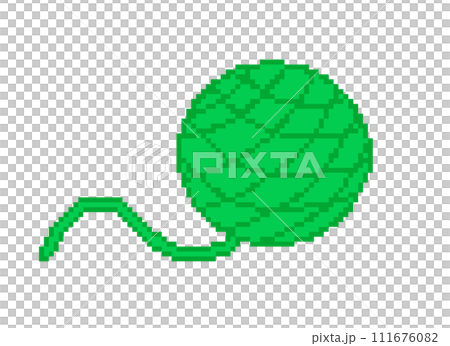 Yarn ball_dot picture (green) 111676082