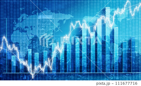 金融市場の金融取引をするイメージ 111677716