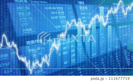 青い株価の背景 111677719