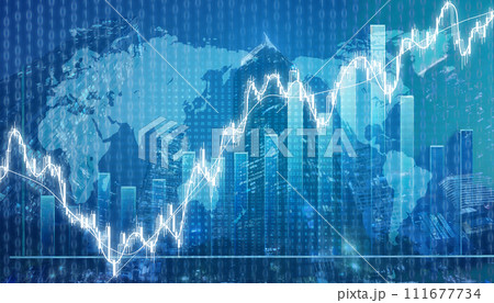 金融市場の金融取引をするイメージ 金融市場の金融取引をするイメージ 111677734