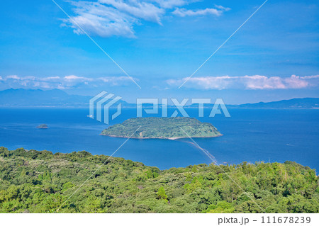 【魚見岳展望台からの風景】 鹿児島県指宿市東方 【魚見岳展望台からの風景】 鹿児島県指宿市東方 111678239