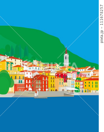 ヴァレンナ　varenna　コモ湖　lago di como　イタリア　italia　夏 111678257