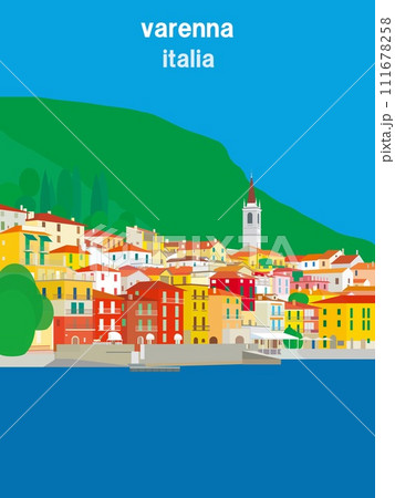 ヴァレンナ varenna コモ湖 lago di como イタリア italia 夏 ヴァレンナ varenna コモ湖 lago di como イタリア italia 夏 111678258
