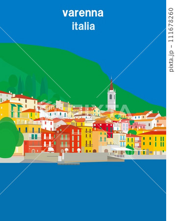 ヴァレンナ varenna コモ湖 lago di como イタリア italia 夏 ヴァレンナ varenna コモ湖 lago di como イタリア italia 夏 111678260