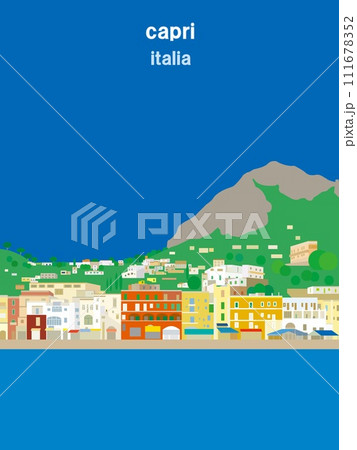 カプリ capri マリーナ・グランデ marina grande イタリア italia 夏 カプリ capri マリーナ・グランデ marina grande イタリア italia 夏 111678352