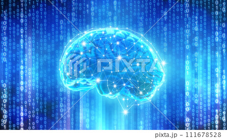 青色のサイバーデジタルネットワークイメージ 青色のサイバーデジタルネットワークイメージ 111678528