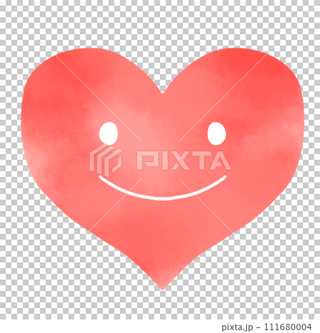 微笑的心水彩風格插畫 111680004