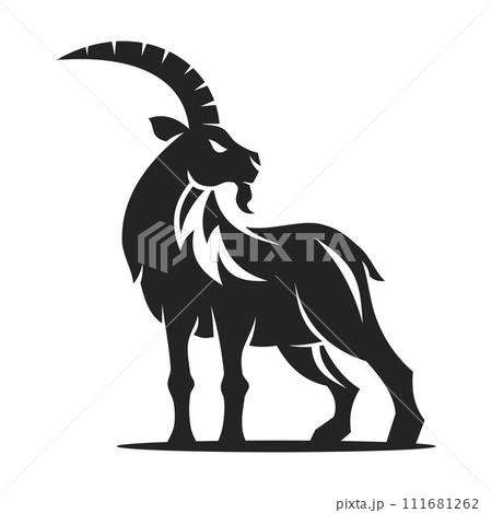 Ibex Logo template Isolated. Brand Identity. Icon Abstract Vector graphic Ibex Logo template Isolated. Brand Identity. Icon Abstract Vector graphic 111681262