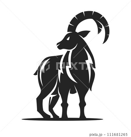 Ibex Logo template Isolated. Brand Identity. Icon Abstract Vector graphic 111681265