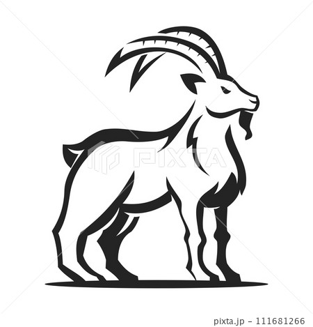 Ibex Logo template Isolated. Brand Identity. Icon Abstract Vector graphic 111681266