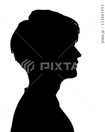 男性 横顔 シルエットのイラスト素材 [111681453] - PIXTA