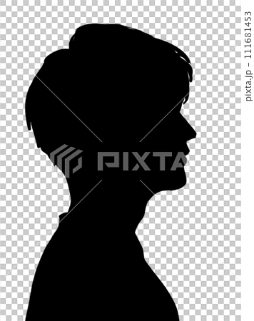 男性輪廓剪影 男性輪廓剪影 111681453