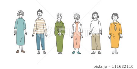 年配の女性セット 年配の女性セット 111682110