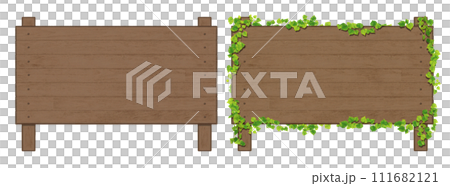 ブラウンの木の看板 セット ブラウンの木の看板 セット 111682121