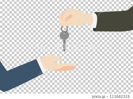 Businessman's hand receiving the key 111682328