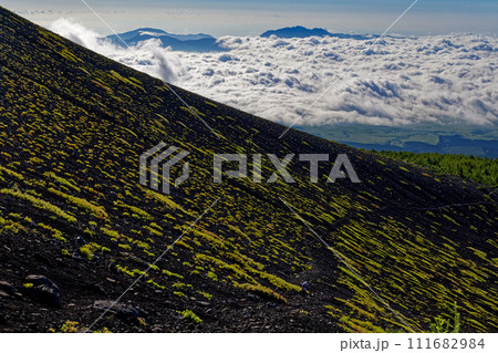 富士山・御殿庭から見る雲上の箱根の山並み 富士山・御殿庭から見る雲上の箱根の山並み 111682984