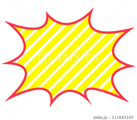 かわいい吹き出し_トゲトゲ かわいい吹き出し_トゲトゲ 111683185