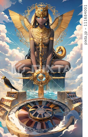 【タロット】Tarot 10 WHELL OF FORTUN 運命の輪 イラスト(AI生成画像) 【タロット】Tarot 10 WHELL OF FORTUN 運命の輪 イラスト(AI生成画像) 111684001