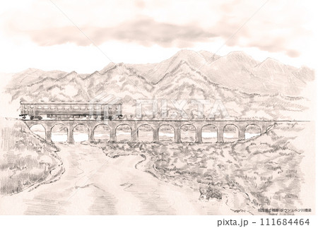 水彩画 風景画 タウシュベツ橋梁 2024年。見せたい景色！【幻の橋！タウシュベツ川橋梁】北海道