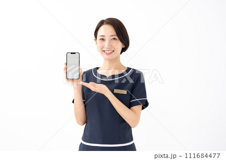 女性 制服 エステティシャン 手かざし 女性 制服 エステティシャン 手かざし 111684477