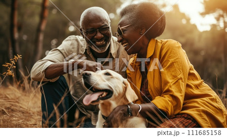 AI-generated content. playful dog and its owner in nature outdoor pragma 111685158