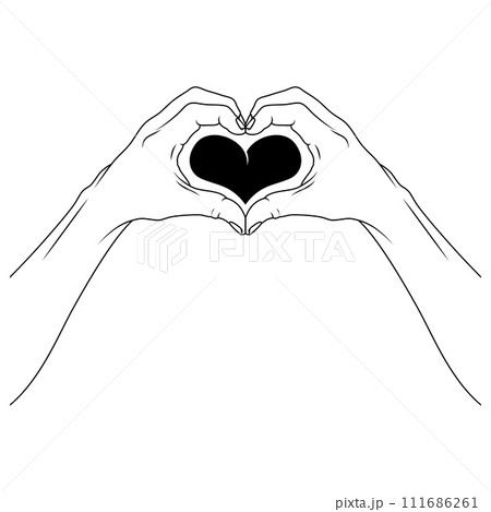 hands forming a heart symbol of love hands forming a heart symbol of love 111686261