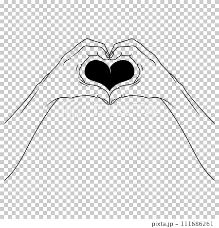 hands forming a heart symbol of love hands forming a heart symbol of love 111686261