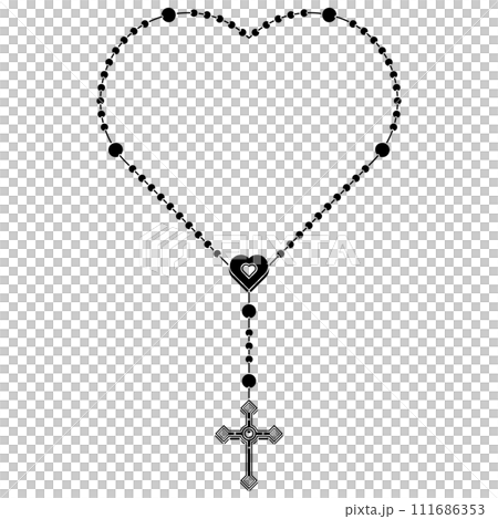 Heart shaped rosary 111686353