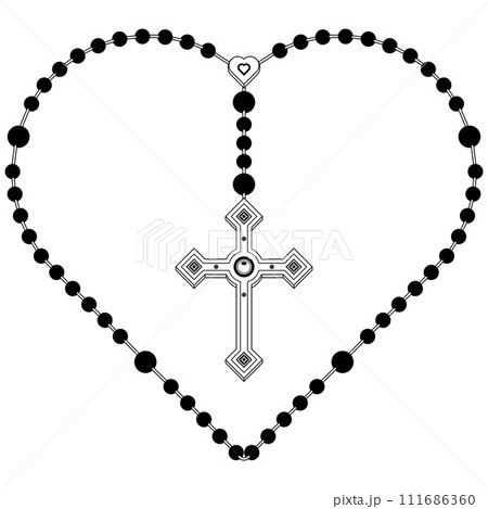Heart shaped rosary 111686360