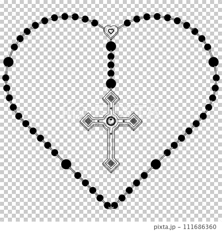 Heart shaped rosary 111686360