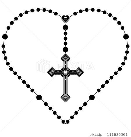 Heart shaped rosary 111686361