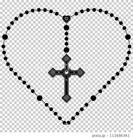 Heart shaped rosary 111686361