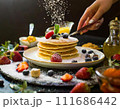 美味しそうなパンケーキ_AI生成画像 111686442
