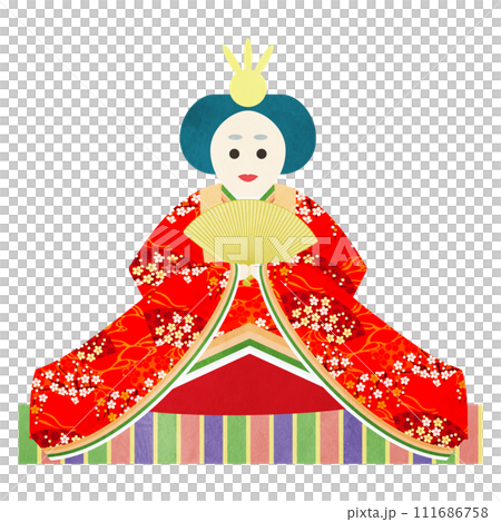 女兒節娃娃的插圖 111686758