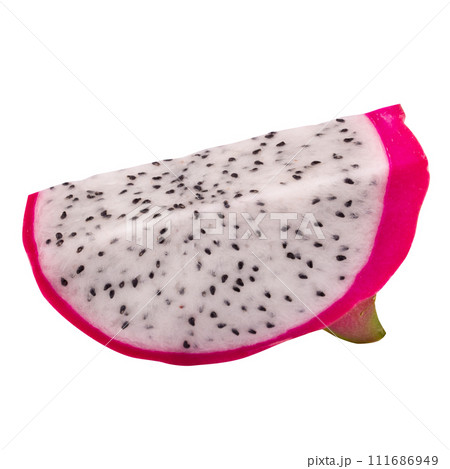 Dragonfruit or Pitaya isolated on on a white background Dragonfruit or Pitaya isolated on on a white background 111686949