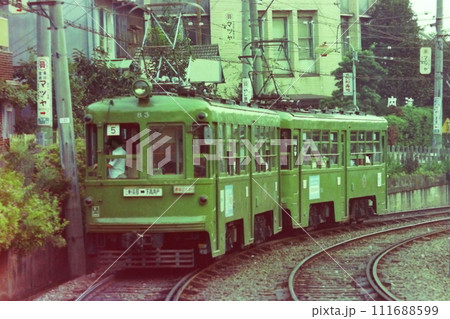 東急世田谷線80系83－84、下高井戸付近、1976年9月15日 111688599