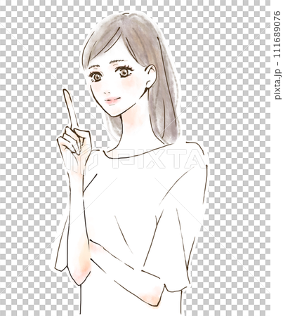 ポイントを解説する先輩のイラスト 会社員 ポイントを解説する先輩のイラスト 会社員 111689076