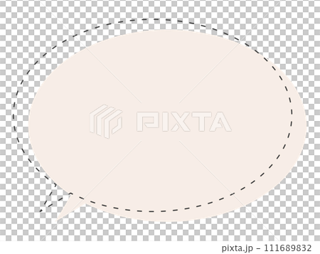 シンプルな吹き出し_小声 シンプルな吹き出し_小声 111689832