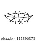 Stitched mouth for censorship, secrets and violence icon 111690373