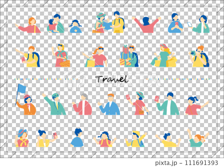 旅行を楽しむ人達 111691393
