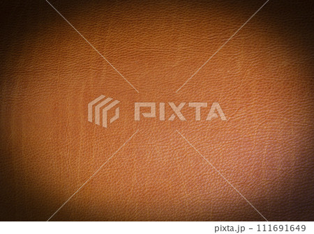 Brown lovely natural leather texture. Selective focus 111691649
