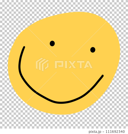 Yellow Smiley Face Emoji Icon Cartoon illustration Yellow Smiley Face Emoji Icon Cartoon illustration 111692340