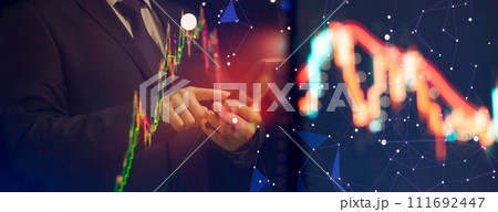 Economy trends background for business for financial investment concept. Economy trends background for business for financial investment concept. 111692447