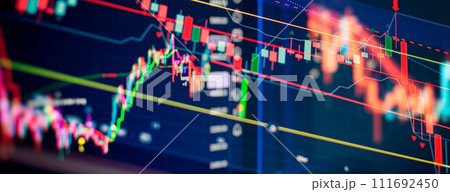 Economy trends background for business for financial investment concept. 111692450